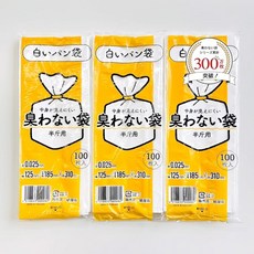 카미야마치 냄새가 나지 않는 봉투 반근용 유백색 300장세트/PP빵봉투 식빵봉투 방취봉지 하얀 빵봉지 기저귀봉투 쓰레기봉투 똥 봉투 위생 봉투 기저귀 애완동물 돌보기 음식물 쓰레기