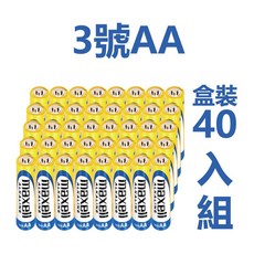 maxell 鹼性電池, 1個, 3號AA 40入組 盒裝