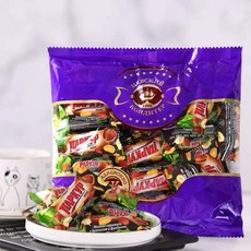러시아산 네프스키넛 초콜릿 새해 웨딩 답례품으로 파쿠르 샌드위치 500g 캔디로 헤이즐넛, 1개, A. 러닝 땅콩 헤이즐넛 캔디 500g