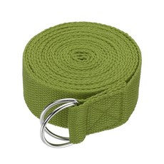 YELARXI 스트레칭을 위한 요가 스트랩 운동용 스트레치 밴드 3.2m(10피트) 및 핑크 조절 가능한 금속 D링 버클 요가 밴드 - 필라테스/체육 피트니스/체육관 운동 댄, Dark Green, Dark Green