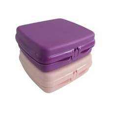 Tupperware 샌드위치 키퍼 5.1cm(2인치) 핑크 및 퍼플 세트, 1