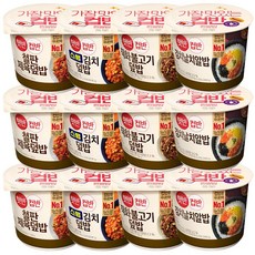 햇반컵반 철판제육덮밥 256g 3p + 스팸김치덮밥 251g 3p + 직화불고기덮밥 258g 3p + 김치날치알밥 188g 3p, 1세트