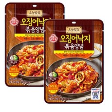 오뚜기 즉석 간편요리 엄마손맛 오늘밥상 오징어낙지볶음양념 120g 2개