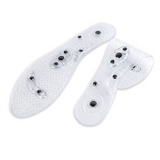 달자샵 실리콘 발 지압 마사지 깔창, 투명, 1세트