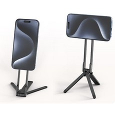 Ulanzi 手機支架 桌面追劇神器 穩固便攜 多角度調整 鋁合金材質, 黑, 1個, megsafe