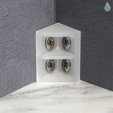 꿈꾸는비 플라스틱 코너 브라켓 모서리 고정 10개 코너고정부품, 흰색