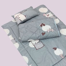 安迪寢具兒童睡墊三件組，透氣舒適，卡通圖案，輕巧好收納, G