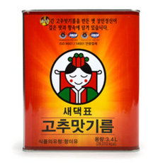 새댁표 고추맛기름 3.4L 새댁 고추기름 고추 기름, 1개, 3400ml