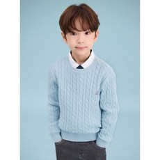 빈폴 키즈 BI5151UE1L Essential 클래식 케이블 니트 스웨터 라이트 그린 965602