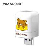 PhotoFast 拉拉熊手機備份方塊 蘋果安卓雙系統通用, 1個, 黃抱枕