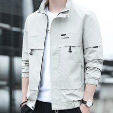 위즈아이 남성 봄 가을 멀티 지퍼 포켓 점퍼 스탠드카라 자켓 WI149J