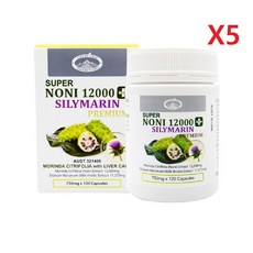 호주 Natures top 네이쳐스탑 슈퍼 노니 밀크씨슬 프리미엄 12000 120정-5개, 5개, 120정