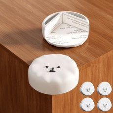 레디박스 못생긴 비숑 모서리 코너 보호 방지 가드 실리콘 4개, 화이트, 1세트