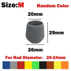 선상 낚시대 OUTKIT 1pcs 낚싯대 핸들 보호 케이스 실리카 젤 루어로드 하단 보호기 무작위 ColorTackle 액세서리, 사이즈-M
