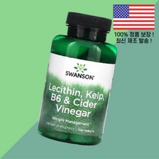 스완슨 레시틴 다시마비타민B6 비타민B6 피리독신 비타민B군 비타민비 사이다 식초 240정 Swanson Lecithin Kelp비타민B6 Cider Vinegar 240 Ta, 1