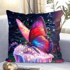 아름다운 꽃패턴 소파쿠션 양면 소파 쿠션 솜 포함 세탁가능 고탄력 트렌디 꽃스타일 수집가 추천 특별한 디자인 트렌디한 스타일, XKHD-25, 40 x 40CM (솜포함 양면쿠션)