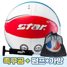 스타 족구공 태극+펌프+가방 대한족구협회 공인구, 1개