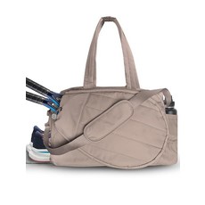 VOUSXLLEZ 테니스 체육관 가방 라켓 신발 수납 공간과 젖은 포켓이 있는 스포츠 더플 백 피클볼 배드민턴 요가 운동 남성 여성용으로 적합 카키 158491