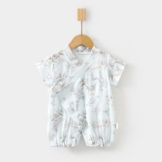 HYLSS 連體衣寶寶夏款爬服短袖哈衣兒童夏季空調服新生兒
