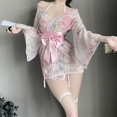 日系和服連衣裙, 1個, 粉色睡衣腰帶+白絲襪,均碼【80-125斤】保密發貨