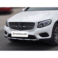 BENZ賓士 GLC GLC43 X253 W253滿天星鑽石型亮黑色水箱護罩 環景版, 1個