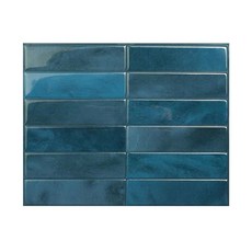 방수 자가 접착 타일 기름 벽지 데칼 습기 DIY 내열 스티커 벽 방지, Blue, Blue