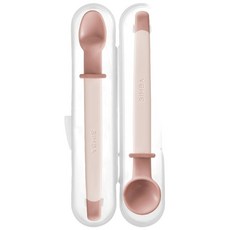 【Simba小獅王】美味軟糖湯匙組 兒童餐具 寶寶副食品餵食湯匙組 (附收納盒), 栗粉