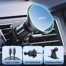Joyroom Qi2 자기 자동차 전화 홀더 15W 무선 ​​충전 마운트 16-12에 대 한 환기/대시 보드, 01 빠른