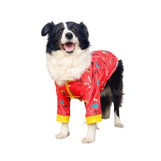 福媽寵物 寵物過年衣服 狗狗新年裝 寵物拜年裝 寵物唐裝 寵物保暖衣 中大型犬 春節, 狗壯家旺唐裝, 1個