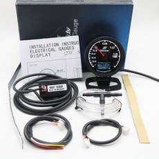 汽車改裝儀錶水溫轉速油壓渦輪壓力7彩帶數字顯示賽車儀錶 三聯錶, 1個, 渦輪