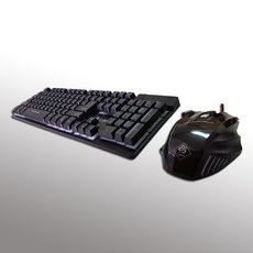 鋼鐵戰神遊戲鍵鼠組 電競鍵盤滑鼠 類機械手感 USB有線接頭 RGB