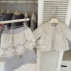 【樂恩童裝】原創設計秋冬女童杏色夾棉棉服韓版保暖棉襖百搭外套