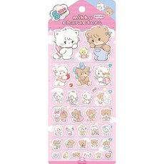 미코캐릭터즈 5사이즈스티커 : 무스&라떼