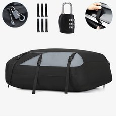 포령트레이드 차량용 방수 루프백 캠핑용 외출용 대용량 루프박스, 1세트, 블랙