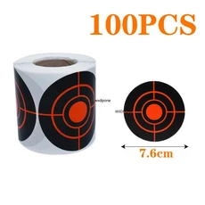 셀프 접착 컬러 임팩트 슈팅 (불릿 아이) 100 매 스티커 타겟 스플래시 앰프 롤 당 반응성 7.50cm, B 100PCS