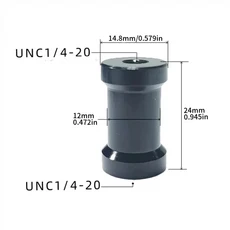 4PCS 알루미늄 합금 1/4 여성 및 3/8 스탠드 어댑터 카메라 삼각대 나사 액세서리, 01 4PCS, 04 Black 1 4F to 1 4F