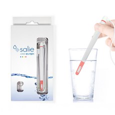 스마트염도계 고혈압관리 나트륨조절 염도측정기, 화이트핑크, 1개