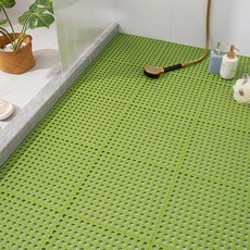 리튼 러그 욕실 미끄럼 방지 매트 접합 바닥 가정용 화장실 샤워 룸 발 방수, 30x30cm, 6_Green 30x30cm