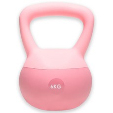 펠컨 무소음 소프트 케틀벨, 1개, 6kg, 핑크