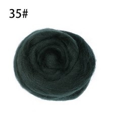 Jiwuo 양모 Felting 섬유 10g/20g/50g DIY 양모 로빙 바늘 Felting 초보자를위한 수제 재료 바늘 Felting, 35, 50 그램, 1개