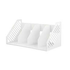 시스맥스 책꽂이 4단, WHITE