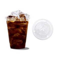 투고팩토리 아이스컵 92파이 14온스 + 평면 뚜껑 세트 테이크아웃 PET, 300개, 300개, 390ml