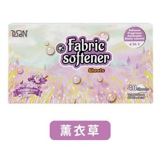 中和出貨 烘衣紙 靜電紙 烘乾紙 除靜電 防皺 柔順烘衣香片, 1個, 薰衣草, 40片