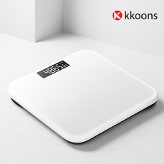 꾼스 모던화이트 몸무게측정기 정확한 고급 가정용 체중계, 1개, YEDR-13K