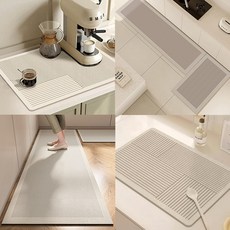 규조토 발매트 식기건조 싱크대 주방 욕실 거실 모던 매트 3종, 1개, 모던라인 드라잉 매트 (40X30) - 라운드라인