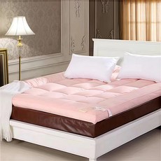 柔軟舒適床墊 親膚透氣加厚墊層 粉嫩色系多功能用途, 粉色, 4