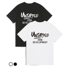 UNTAPPED STUDIO 디벨롭먼트 시그니처 퓨어코튼 빅 오버핏 반팔 티셔츠 2 COLOR 275882