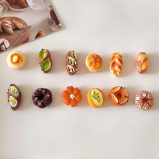 베이커리 빵집 카페 굿즈 12P세트 미니빵 마그네틱 자석 모음, 상세페이지 참조