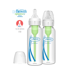 닥터브라운 내로우넥 옵션스 플러스 PP젖병 250ml, 2개