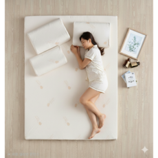 라폼 프리미엄 천연라텍스 토퍼 매트리스 (2.5cm/미디엄), 순면 그레이, 2.5cm